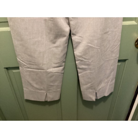 Talbots Women's Gray Size 12 Stretch Straight Leg Side Zip Career Trouser Pants - Picture 6 of 10